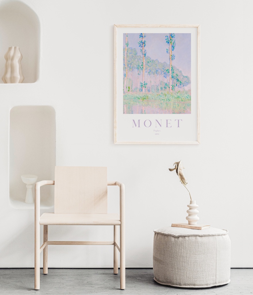 クロード・モネ "ポプラ" アートポスター インテリアアート 有名絵画ポスター