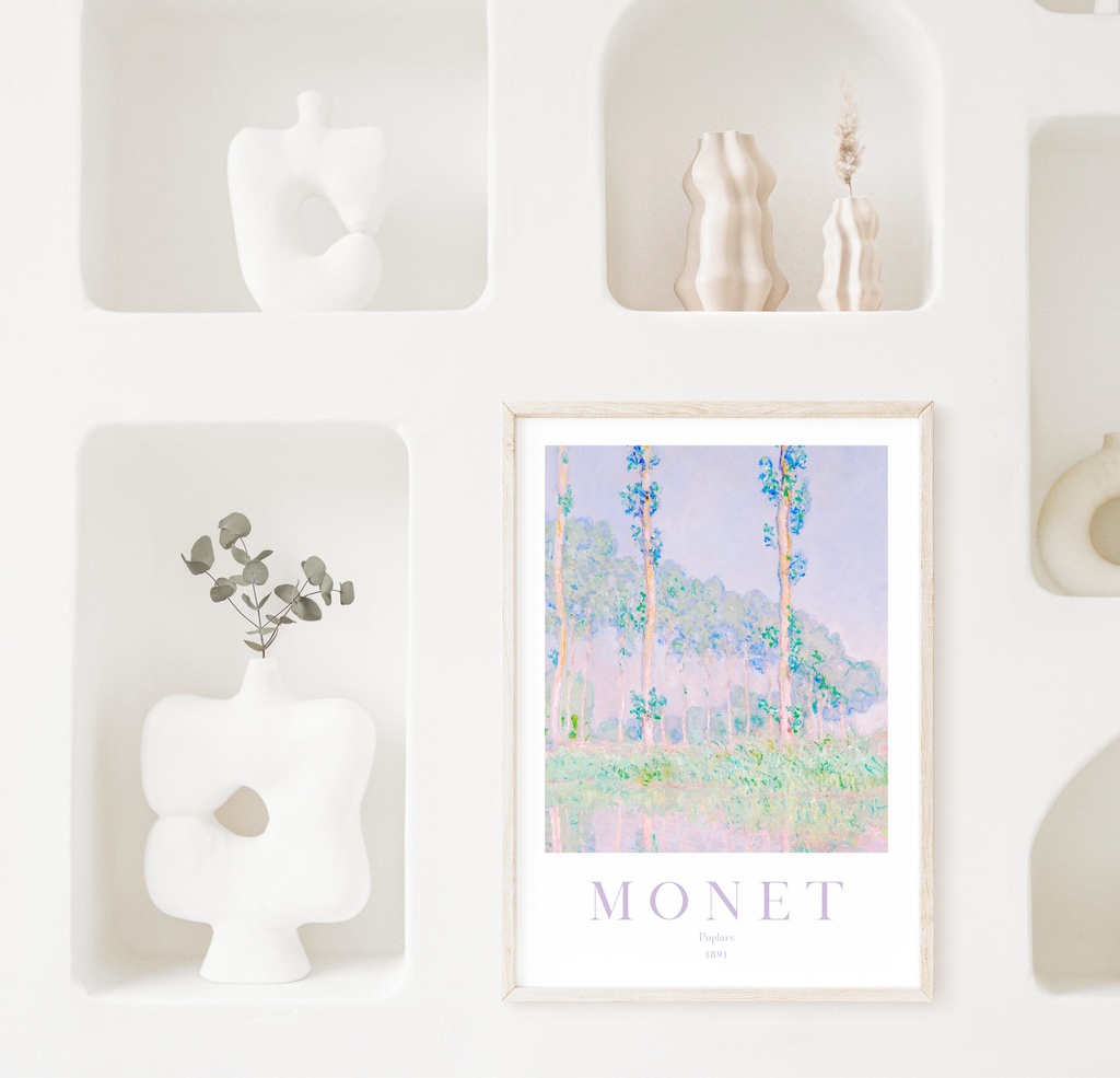 クロード・モネ "ポプラ" アートポスター インテリアアート 有名絵画ポスター
