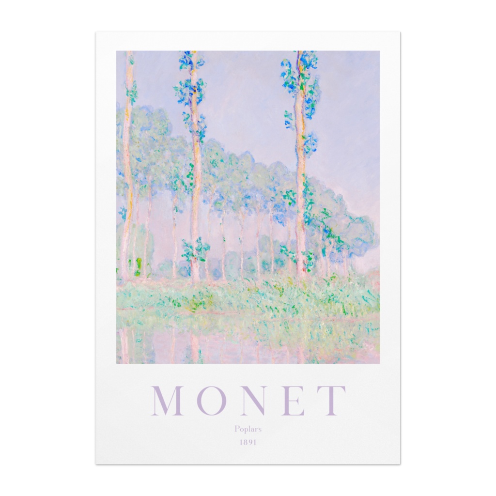 クロード・モネ "ポプラ" アートポスター インテリアアート 有名絵画ポスター