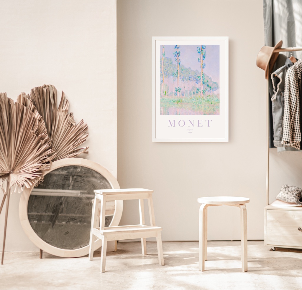 クロード・モネ "ポプラ" アートポスター インテリアアート 有名絵画ポスター