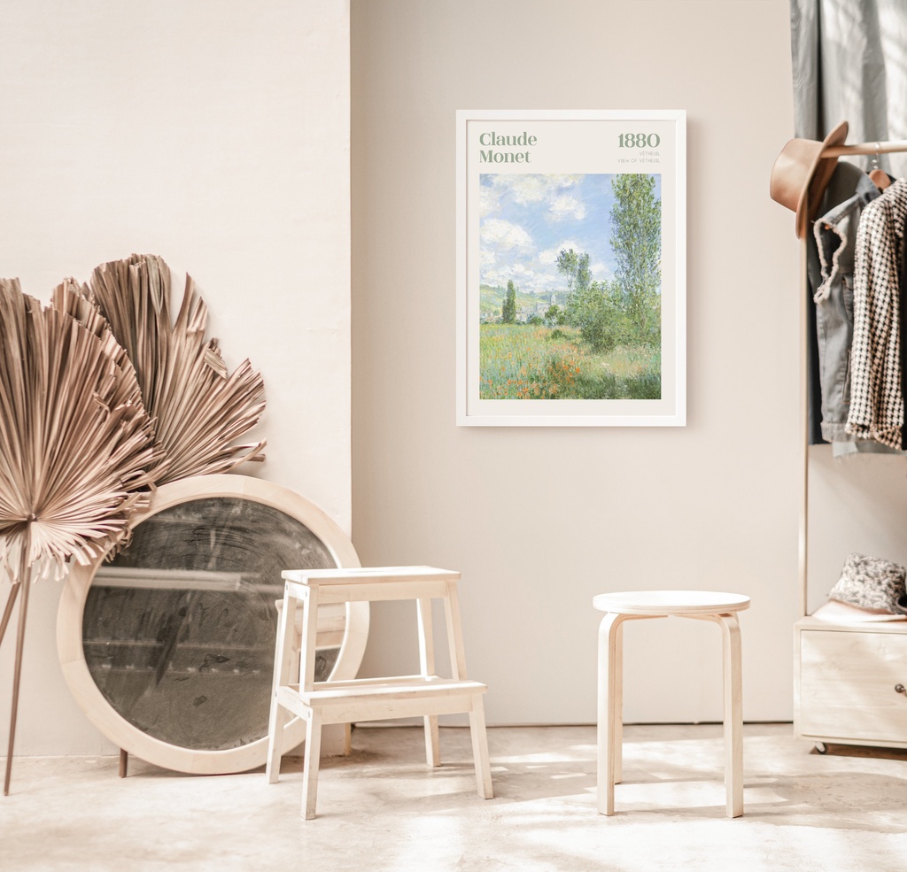 クロード・モネ絵画ポスター View of Vétheuil |おしゃれポスター|海外ポスター|インテリアアート|風景画