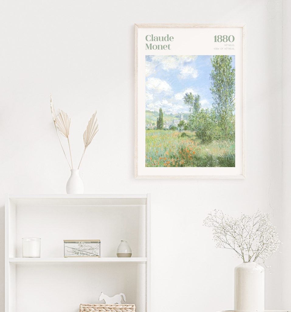 クロード・モネ絵画ポスター View of Vétheuil |おしゃれポスター|海外ポスター|インテリアアート|風景画