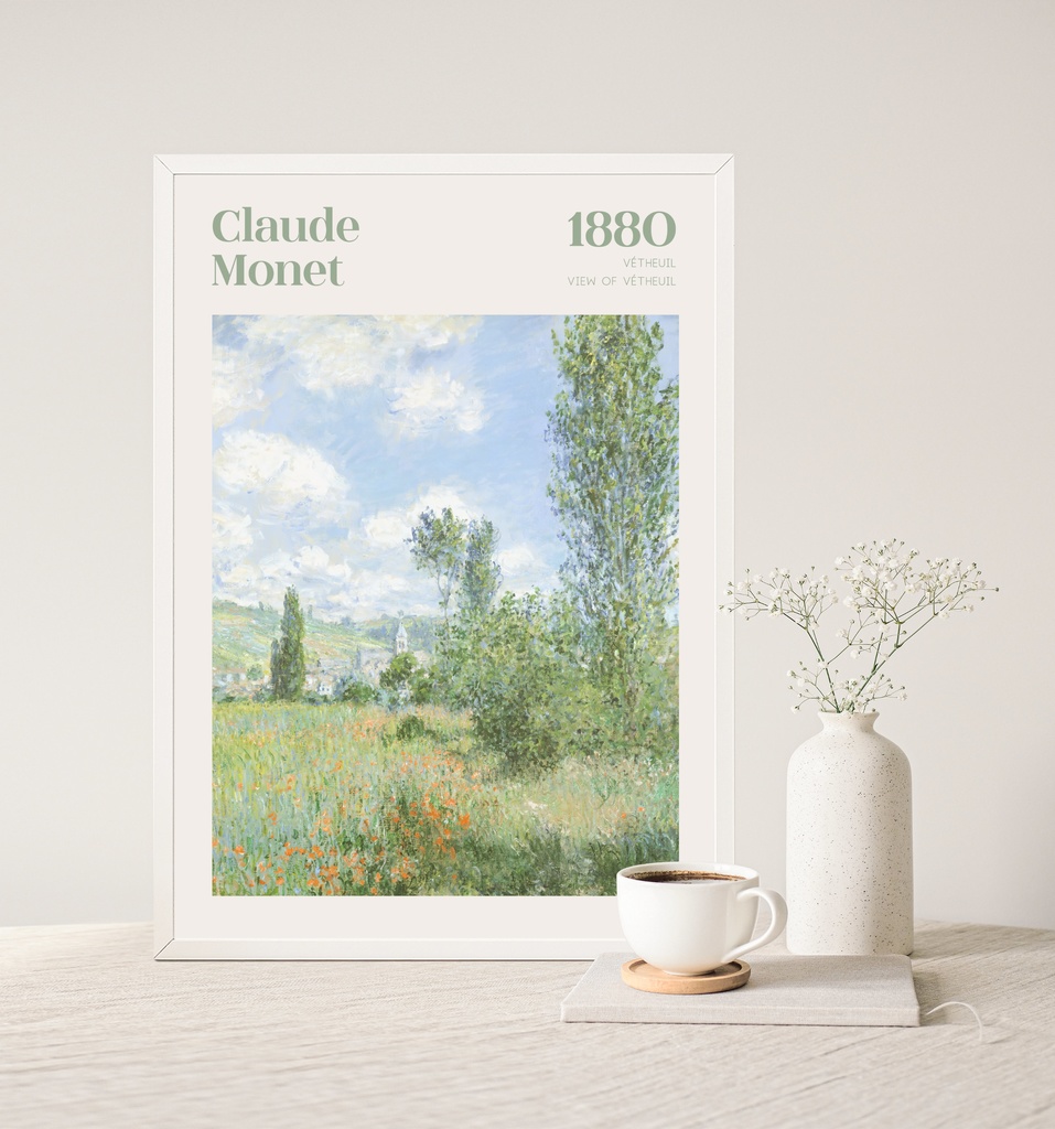 クロード・モネ絵画ポスター View of Vétheuil |おしゃれポスター|海外ポスター|インテリアアート|風景画