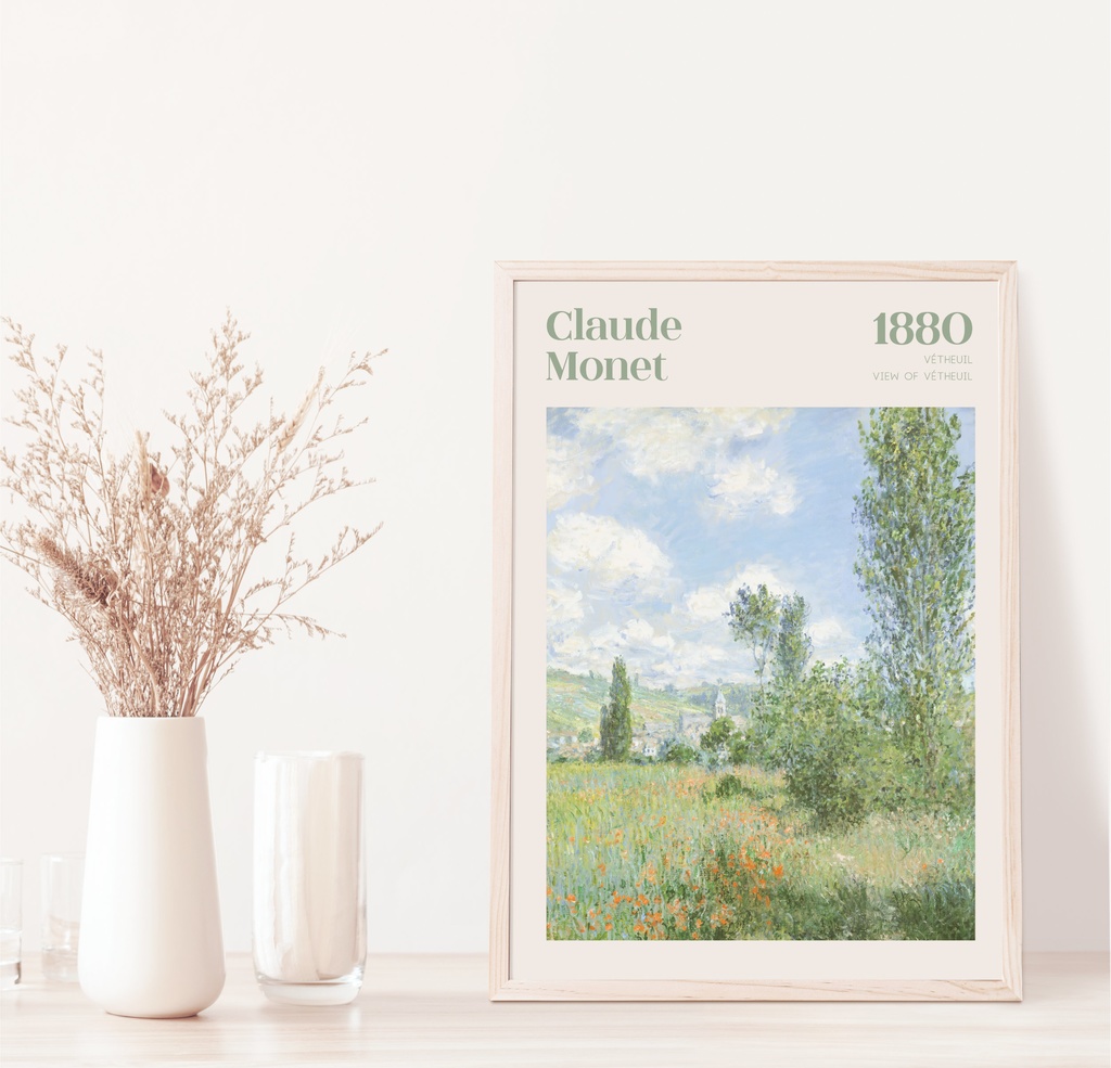 クロード・モネ絵画ポスター View of Vétheuil |おしゃれポスター|海外ポスター|インテリアアート|風景画