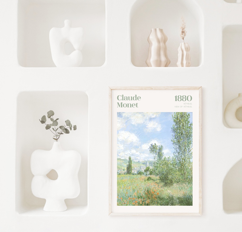 クロード・モネ絵画ポスター View of Vétheuil |おしゃれポスター|海外ポスター|インテリアアート|風景画