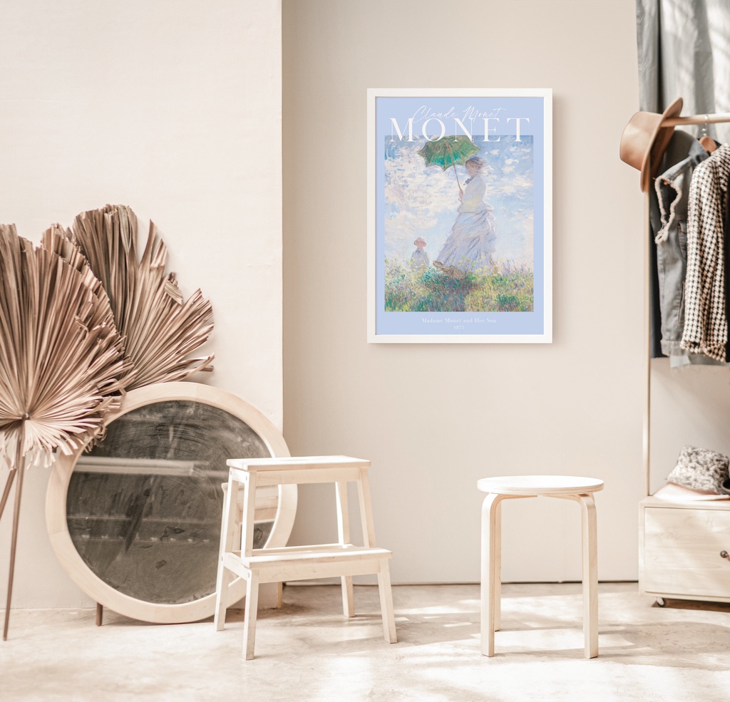 クロード・モネ「散歩、日傘をさす女性」 |おしゃれポスター|海外ポスター|インテリアアート|風景画