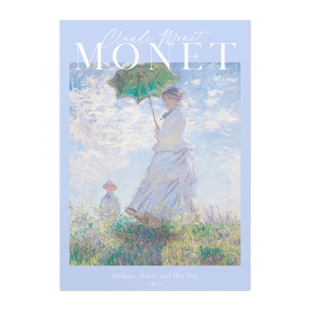 クロード・モネ「散歩、日傘をさす女性」 |おしゃれポスター|海外ポスター|インテリアアート|風景画