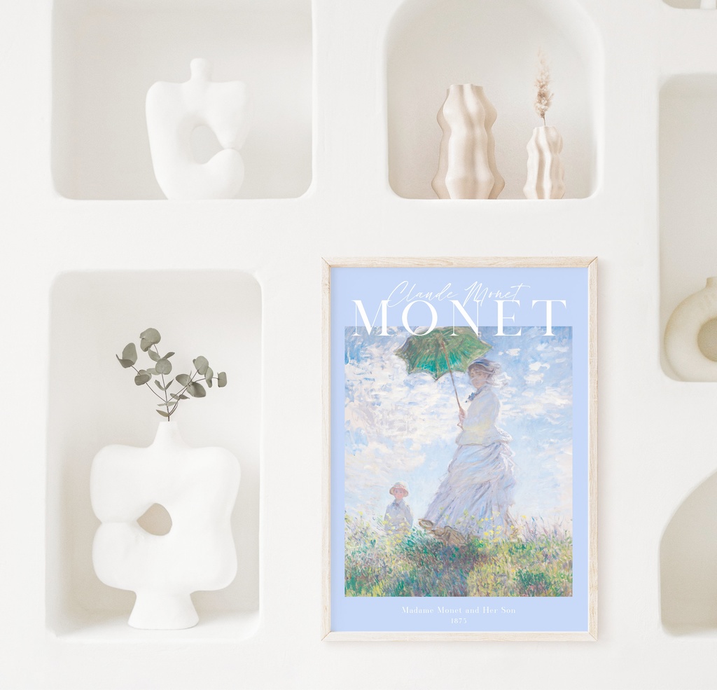 クロード・モネ「散歩、日傘をさす女性」 |おしゃれポスター|海外ポスター|インテリアアート|風景画