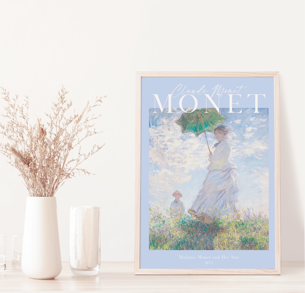 クロード・モネ「散歩、日傘をさす女性」 |おしゃれポスター|海外ポスター|インテリアアート|風景画