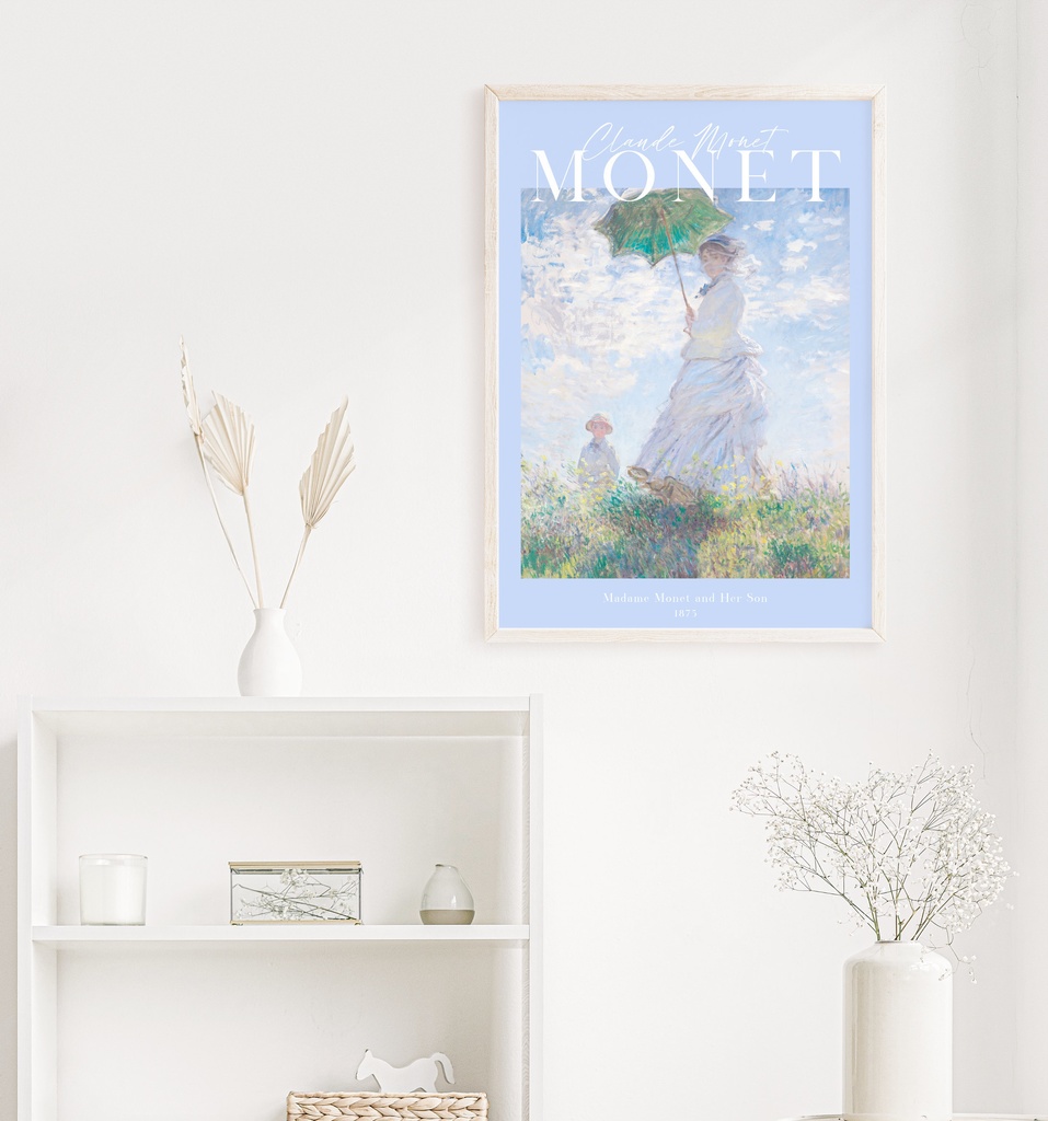 クロード・モネ「散歩、日傘をさす女性」 |おしゃれポスター|海外ポスター|インテリアアート|風景画