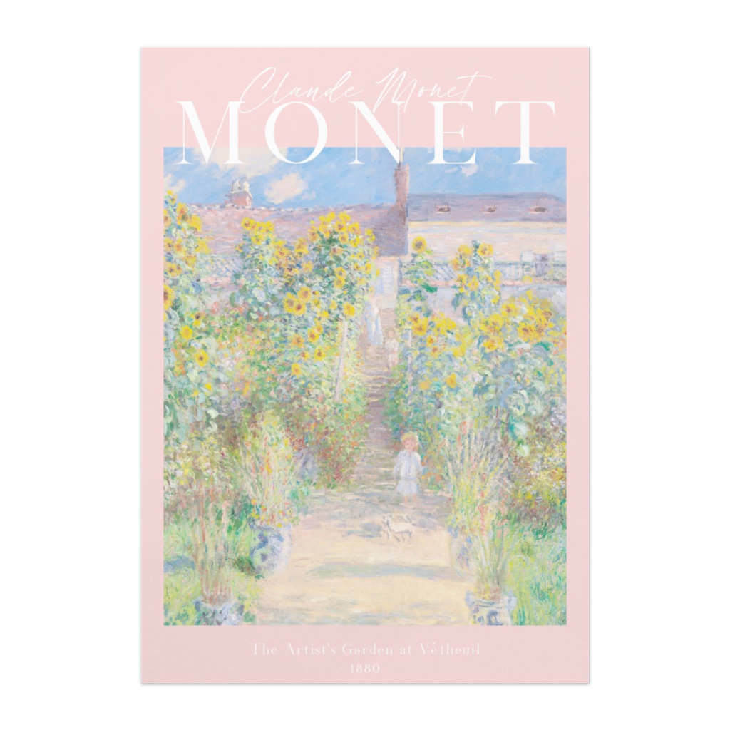 クロード・モネ「ヴェトゥイユのモネの庭」 |おしゃれポスター|海外ポスター|インテリアアート|風景画