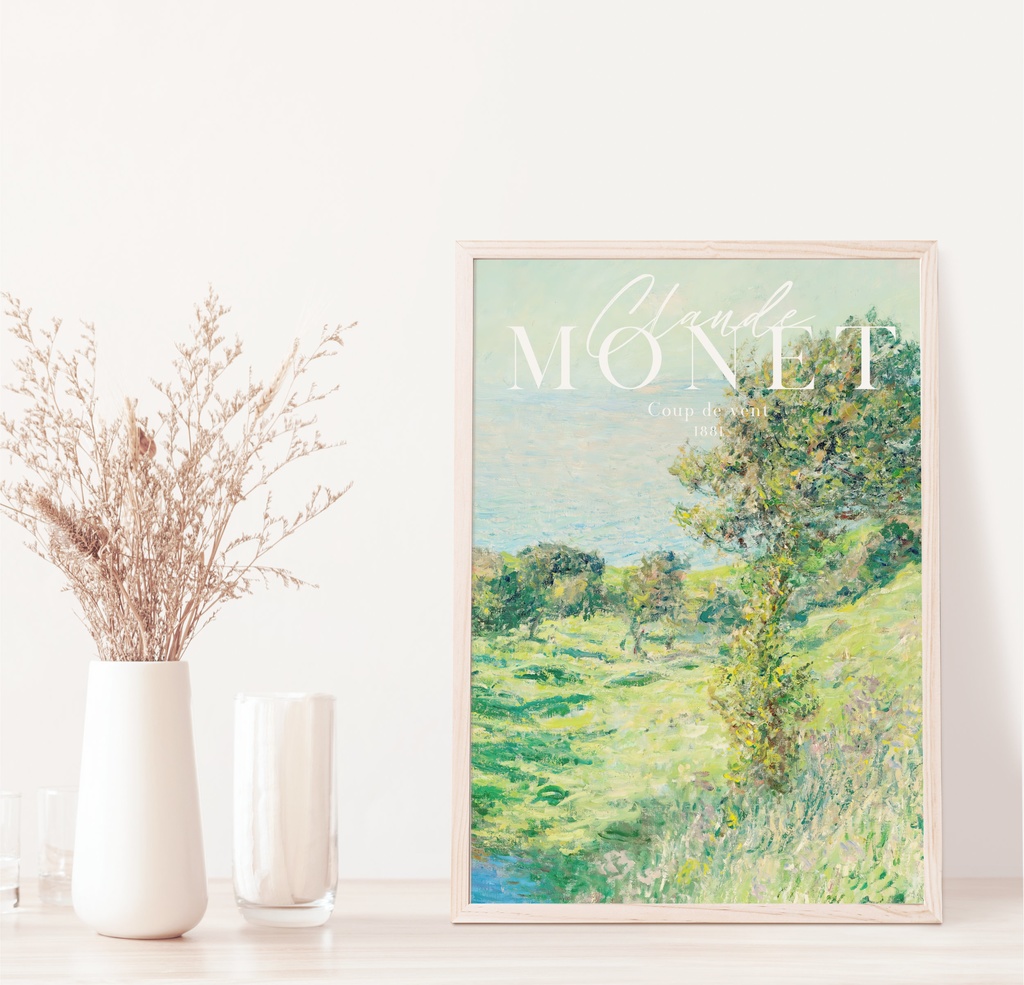 クロード・モネ "Coup de vent" アートポスター インテリアアート 有名絵画