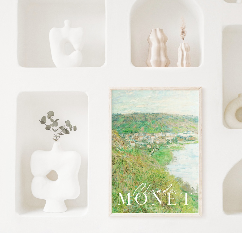 クロード・モネ "View of Vétheuil" アートポスター インテリアアート 有名絵画