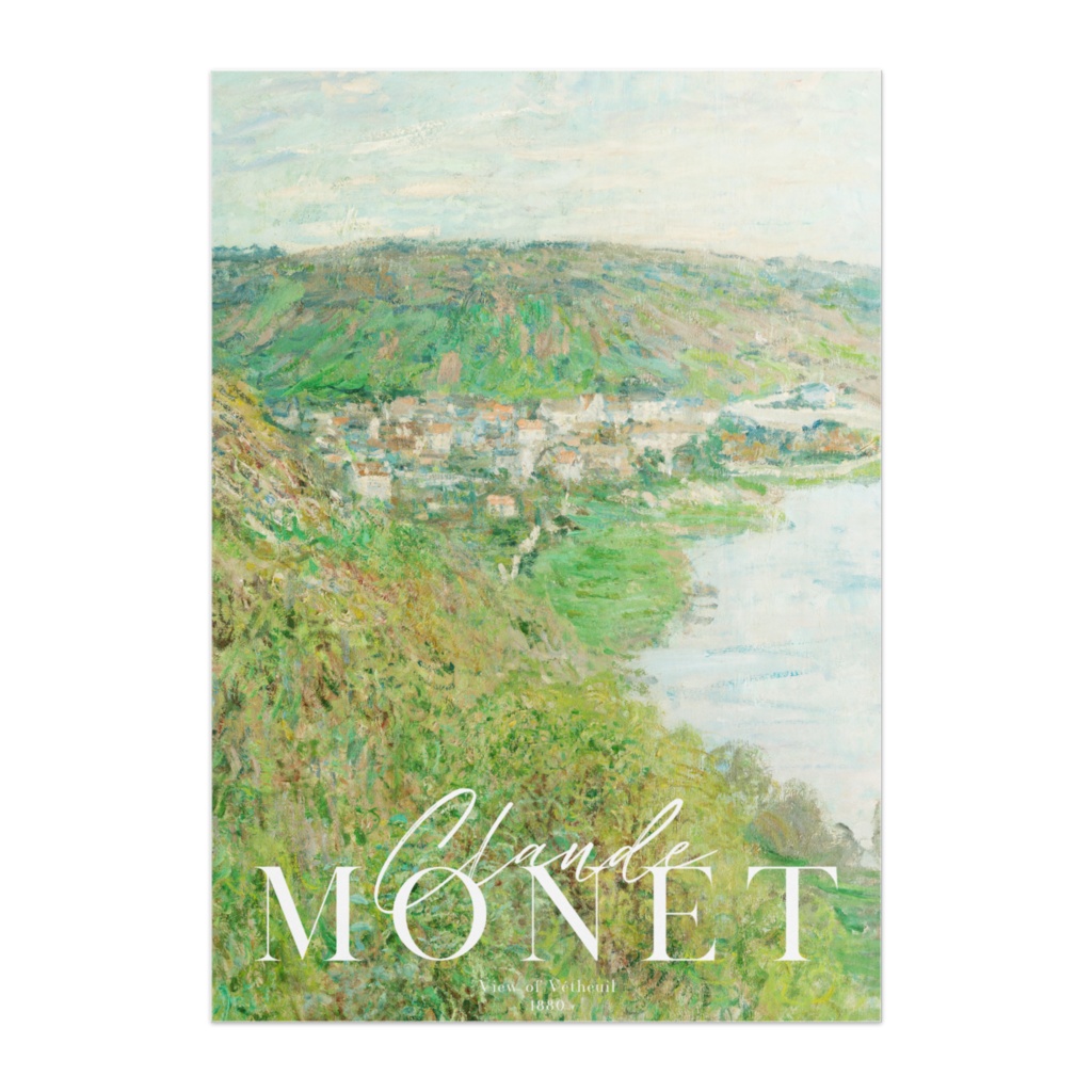 クロード・モネ "View of Vétheuil" アートポスター インテリアアート 有名絵画