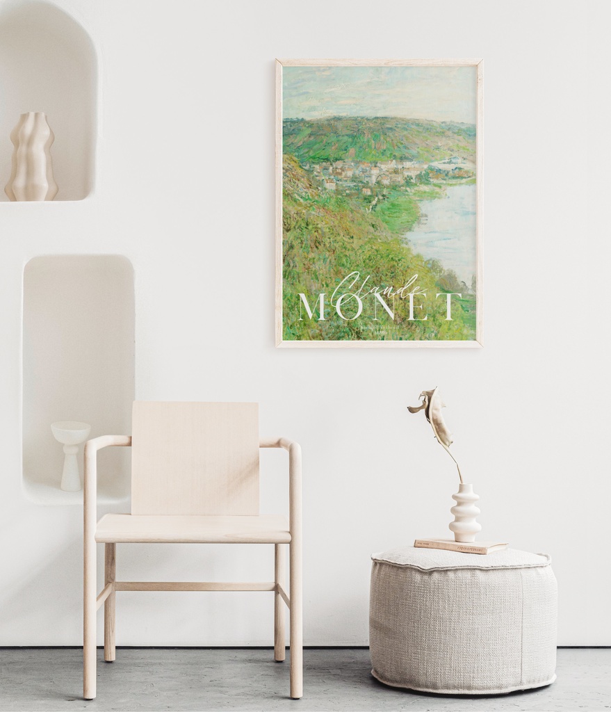 クロード・モネ "View of Vétheuil" アートポスター インテリアアート 有名絵画