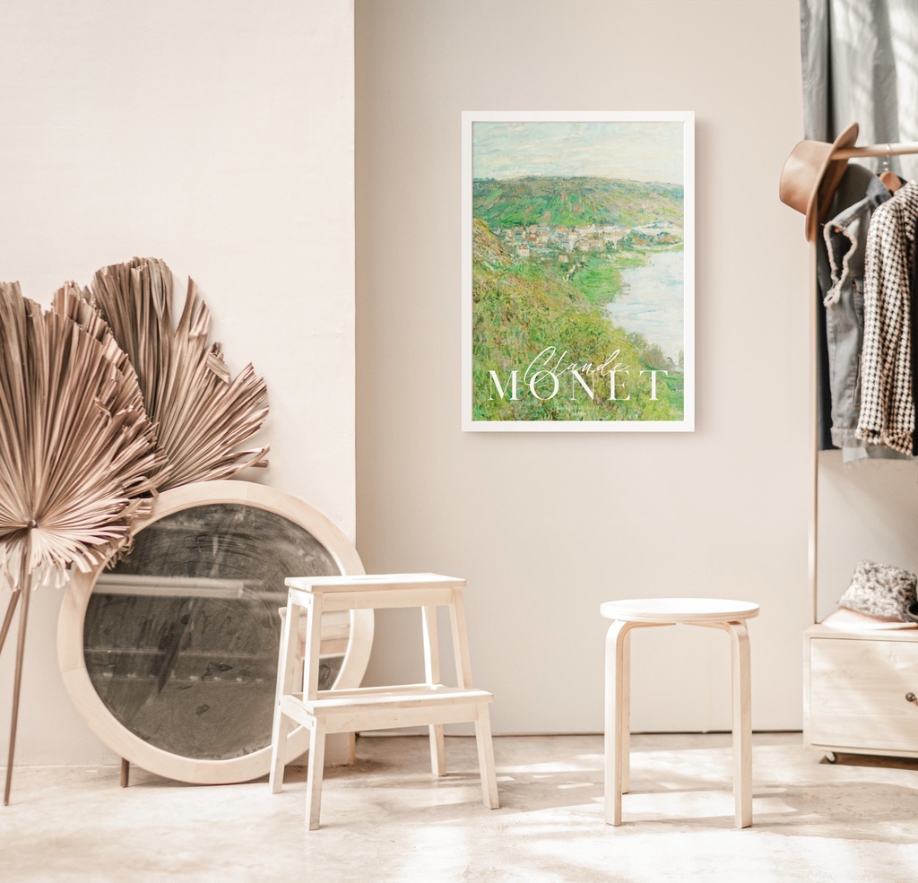 クロード・モネ "View of Vétheuil" アートポスター インテリアアート 有名絵画
