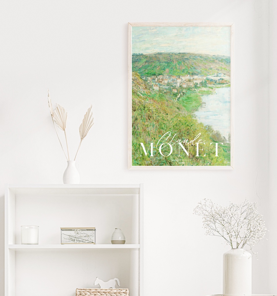 クロード・モネ "View of Vétheuil" アートポスター インテリアアート 有名絵画