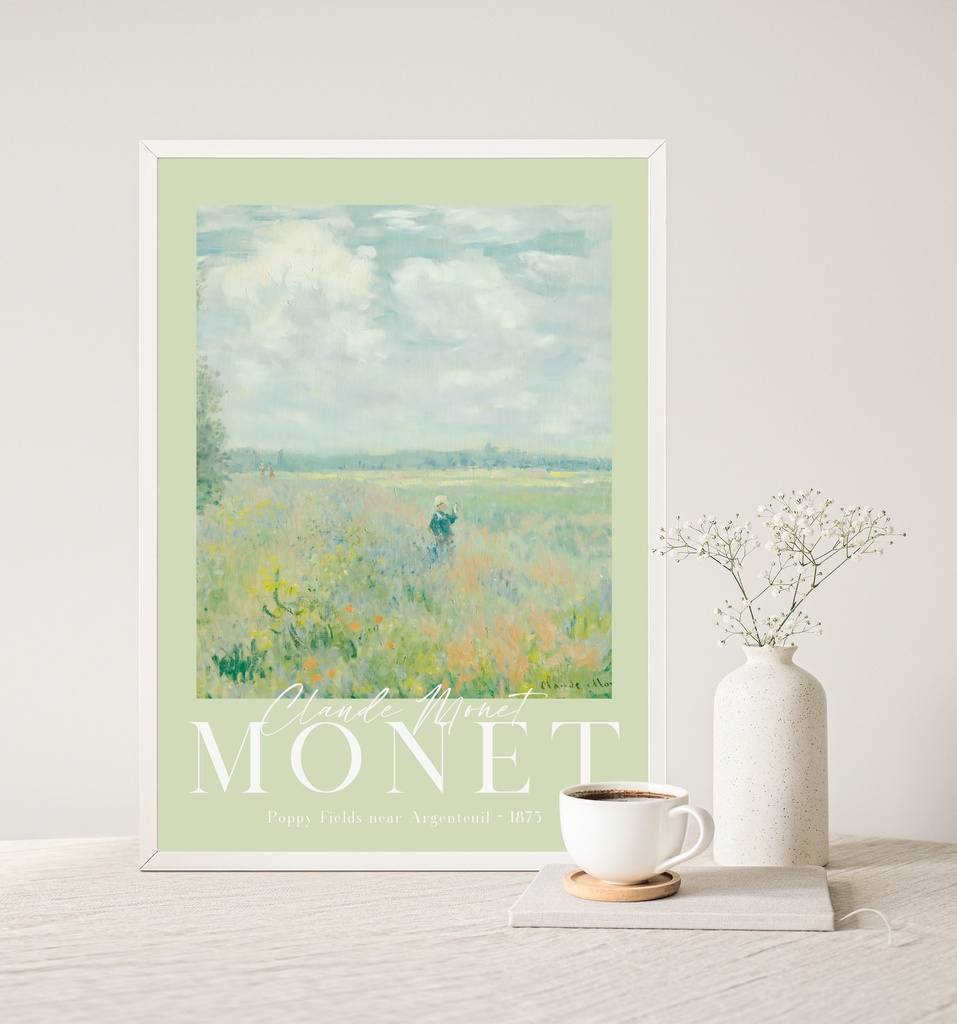 クロード・モネ "Poppy Fields near Argenteuil" アートポスター インテリアアート 有名絵画
