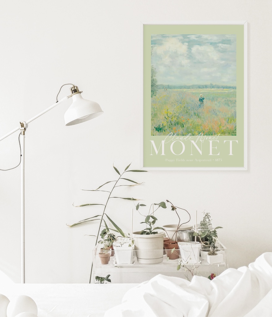 クロード・モネ "Poppy Fields near Argenteuil" アートポスター インテリアアート 有名絵画