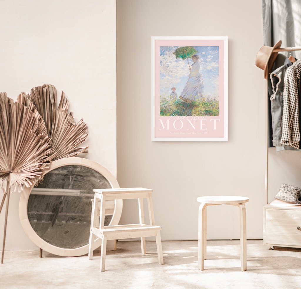 クロード・モネ「散歩、日傘をさす女性」 |おしゃれポスター|海外ポスター|インテリアアート|風景画