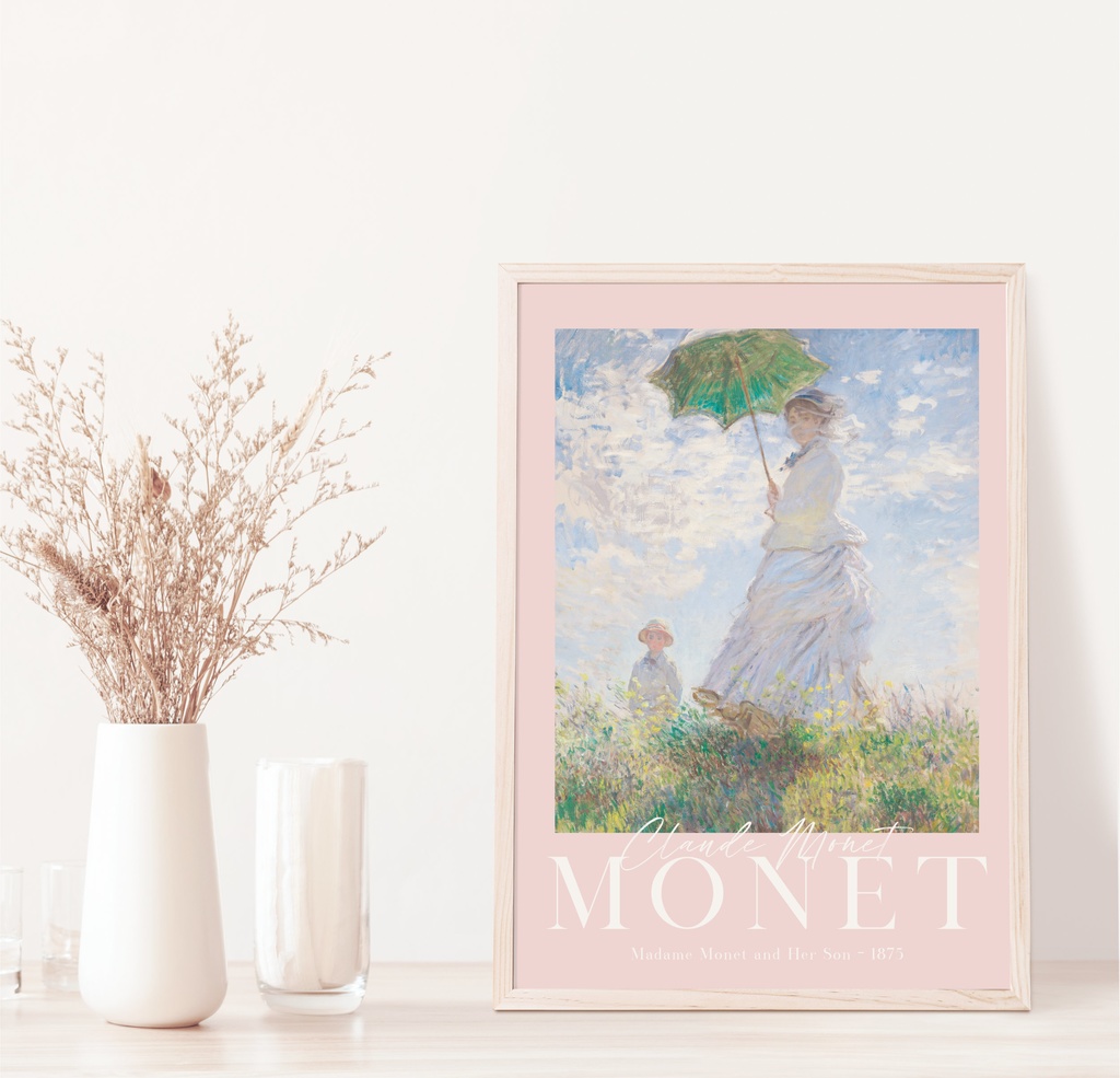 クロード・モネ「散歩、日傘をさす女性」 |おしゃれポスター|海外ポスター|インテリアアート|風景画