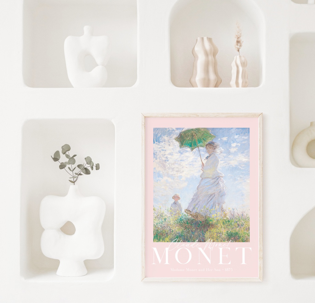 クロード・モネ「散歩、日傘をさす女性」 |おしゃれポスター|海外ポスター|インテリアアート|風景画