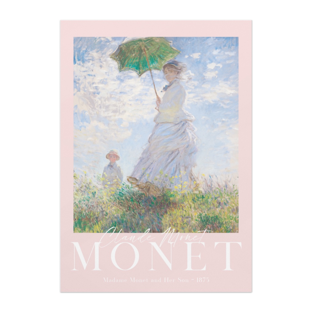クロード・モネ「散歩、日傘をさす女性」 |おしゃれポスター|海外ポスター|インテリアアート|風景画