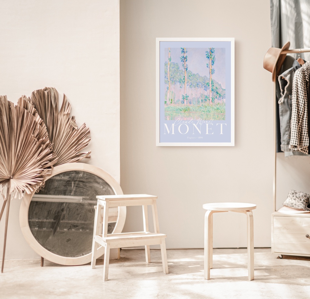 クロード・モネ "ポプラ" アートポスター インテリアアート 有名絵画