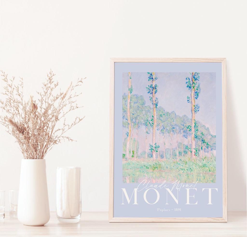クロード・モネ "ポプラ" アートポスター インテリアアート 有名絵画