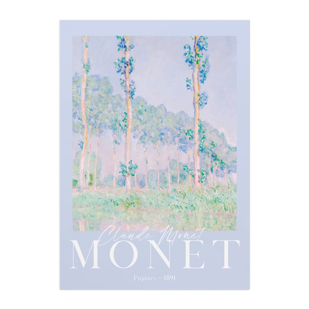 クロード・モネ "ポプラ" アートポスター インテリアアート 有名絵画