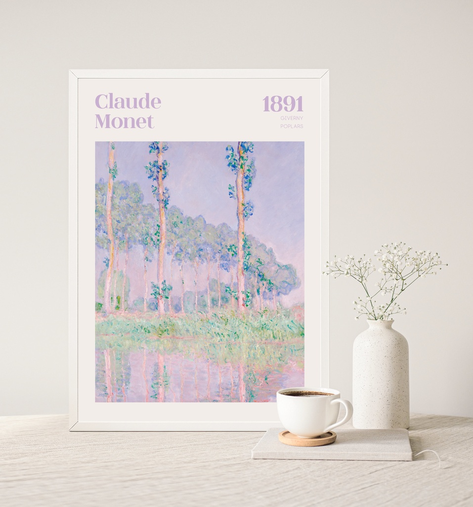 クロード・モネ "ポプラ" アートポスター インテリアアート 有名絵画