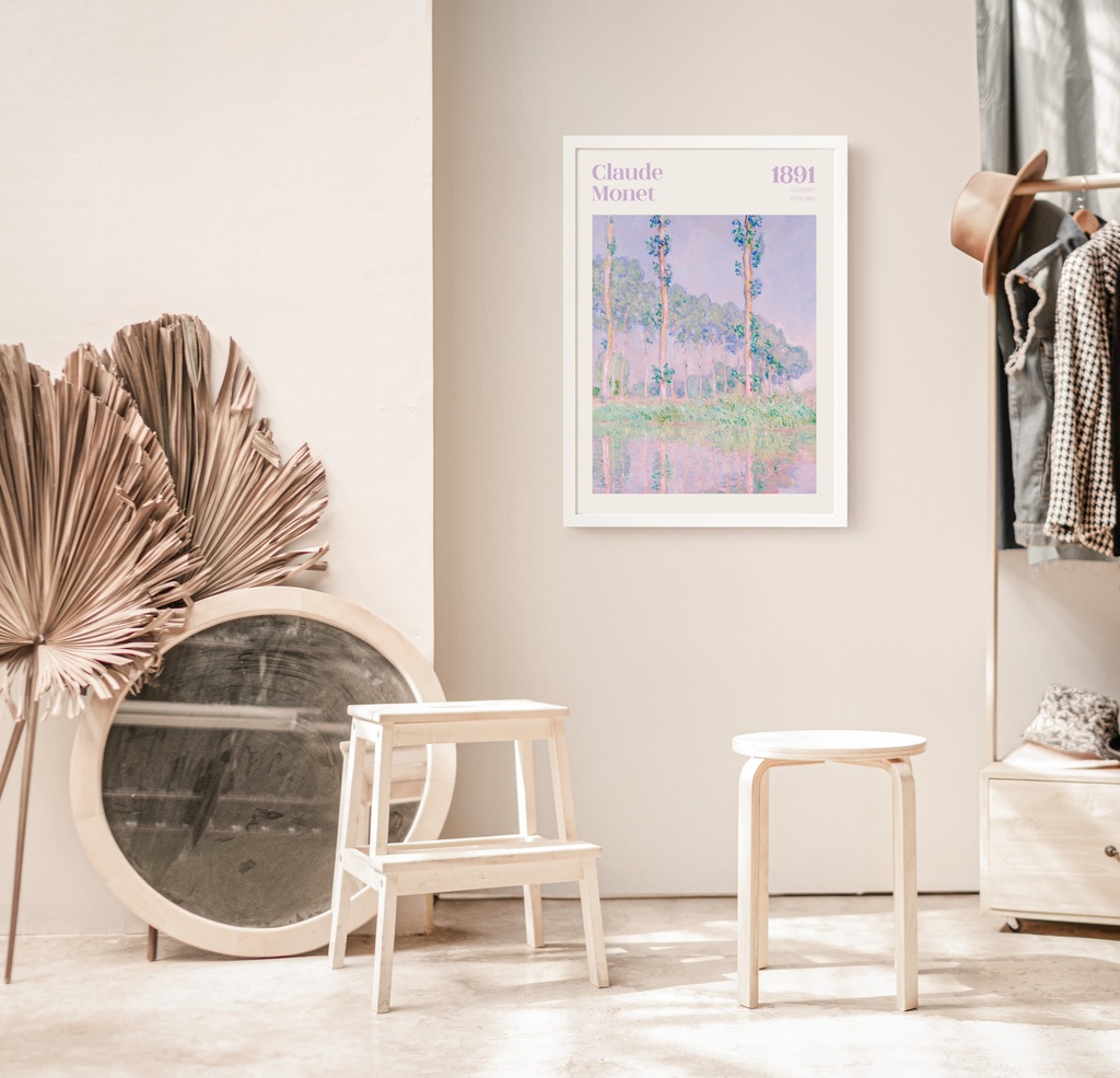 クロード・モネ "ポプラ" アートポスター インテリアアート 有名絵画