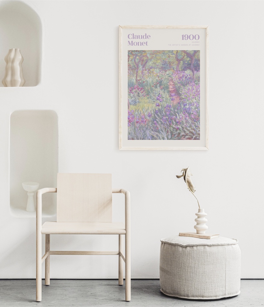 クロード・モネ "The Artist's Garden at Giverny" アートポスター インテリアアート
