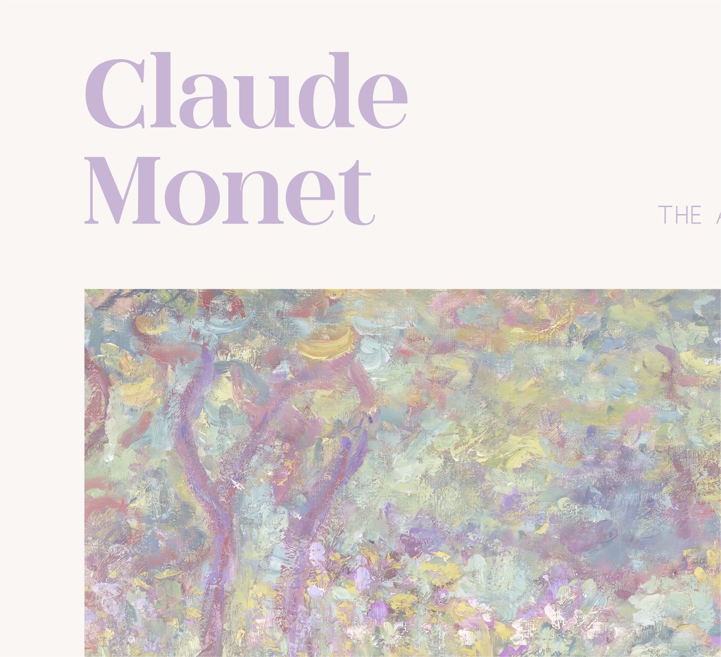 クロード・モネ "The Artist's Garden at Giverny" アートポスター インテリアアート
