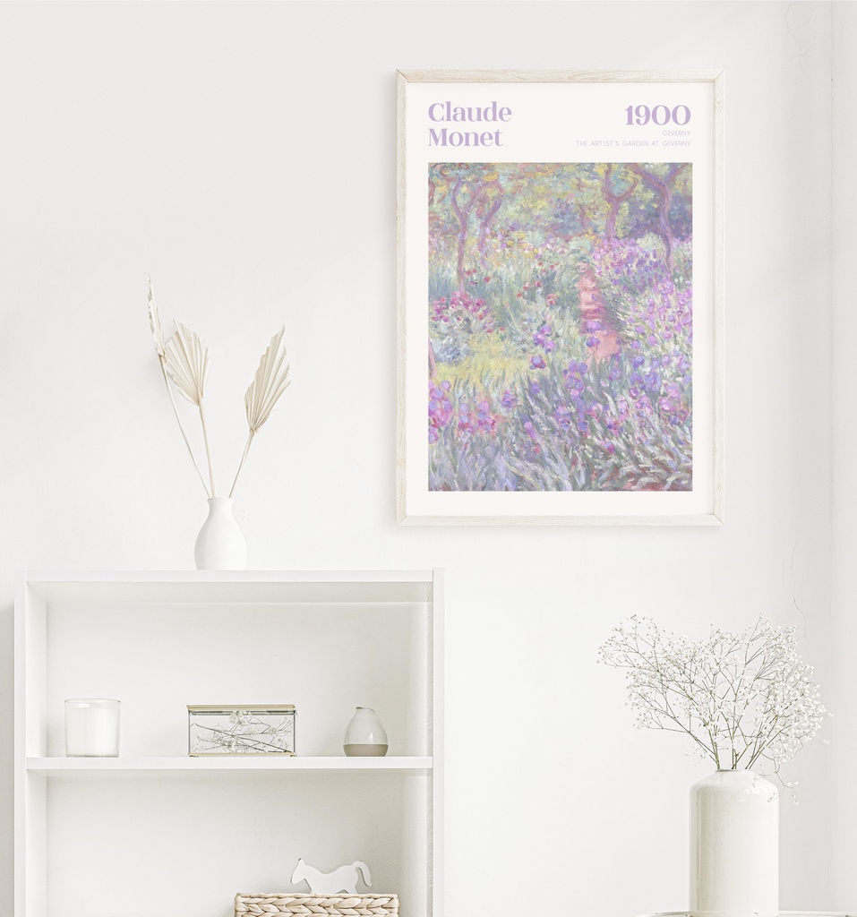 クロード・モネ "The Artist's Garden at Giverny" アートポスター インテリアアート
