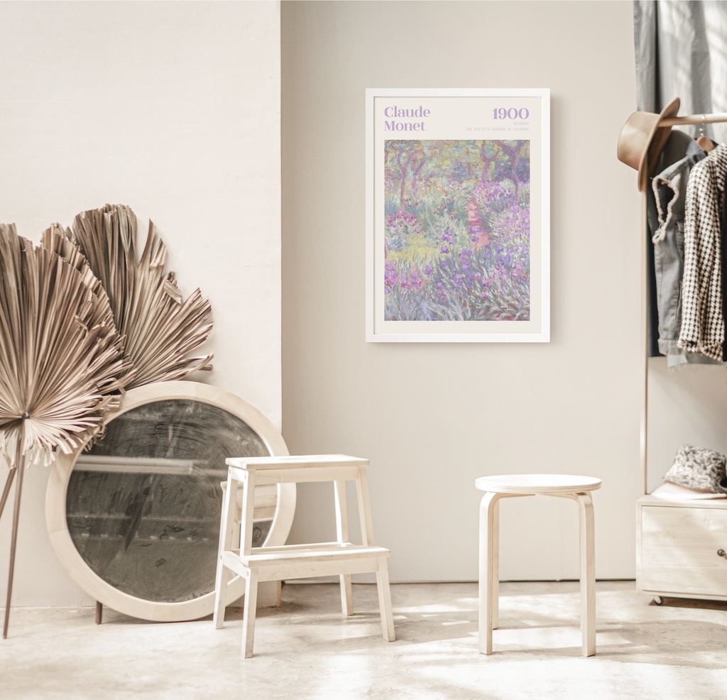 クロード・モネ "The Artist's Garden at Giverny" アートポスター インテリアアート