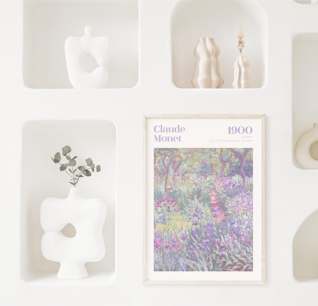 クロード・モネ "The Artist's Garden at Giverny" アートポスター インテリアアート