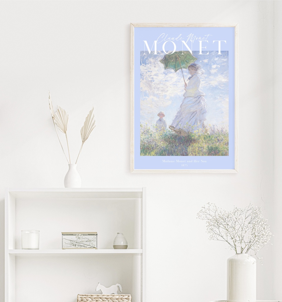 クロード・モネ「散歩、日傘をさす女性」 |おしゃれポスター|海外ポスター|インテリアアート|風景画