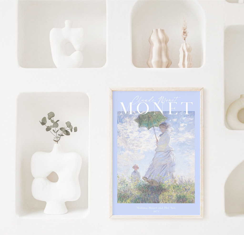 クロード・モネ「散歩、日傘をさす女性」 |おしゃれポスター|海外ポスター|インテリアアート|風景画