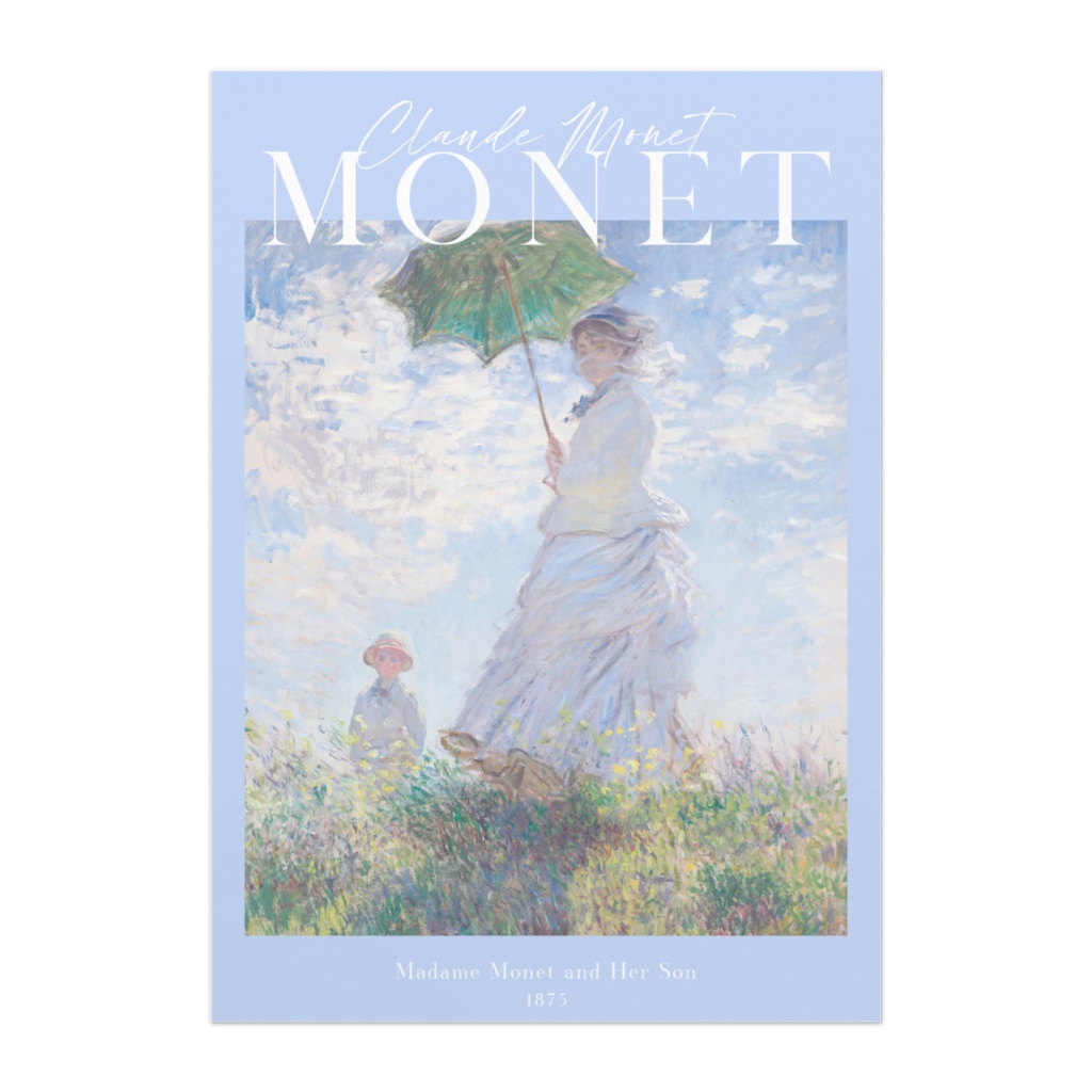 クロード・モネ「散歩、日傘をさす女性」 |おしゃれポスター|海外ポスター|インテリアアート|風景画