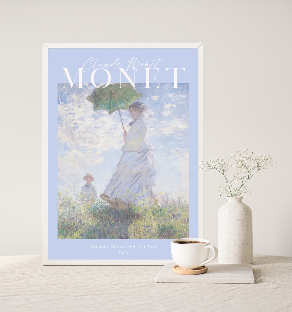 クロード・モネ「散歩、日傘をさす女性」 |おしゃれポスター|海外ポスター|インテリアアート|風景画
