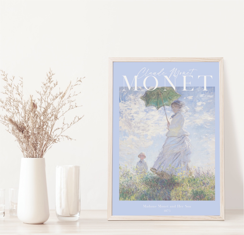 クロード・モネ「散歩、日傘をさす女性」 |おしゃれポスター|海外ポスター|インテリアアート|風景画