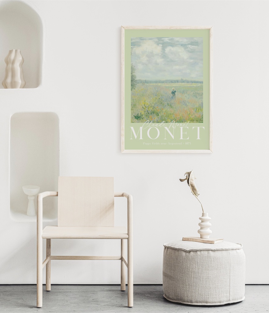 クロード・モネ "Poppy Fields near Argenteuil" アートポスター インテリアアート 有名絵画
