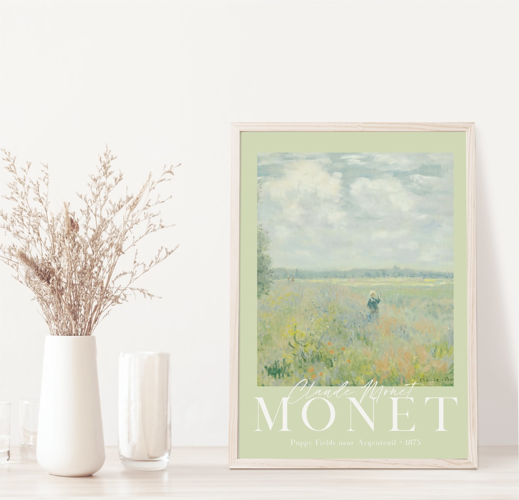 クロード・モネ "Poppy Fields near Argenteuil" アートポスター インテリアアート 有名絵画