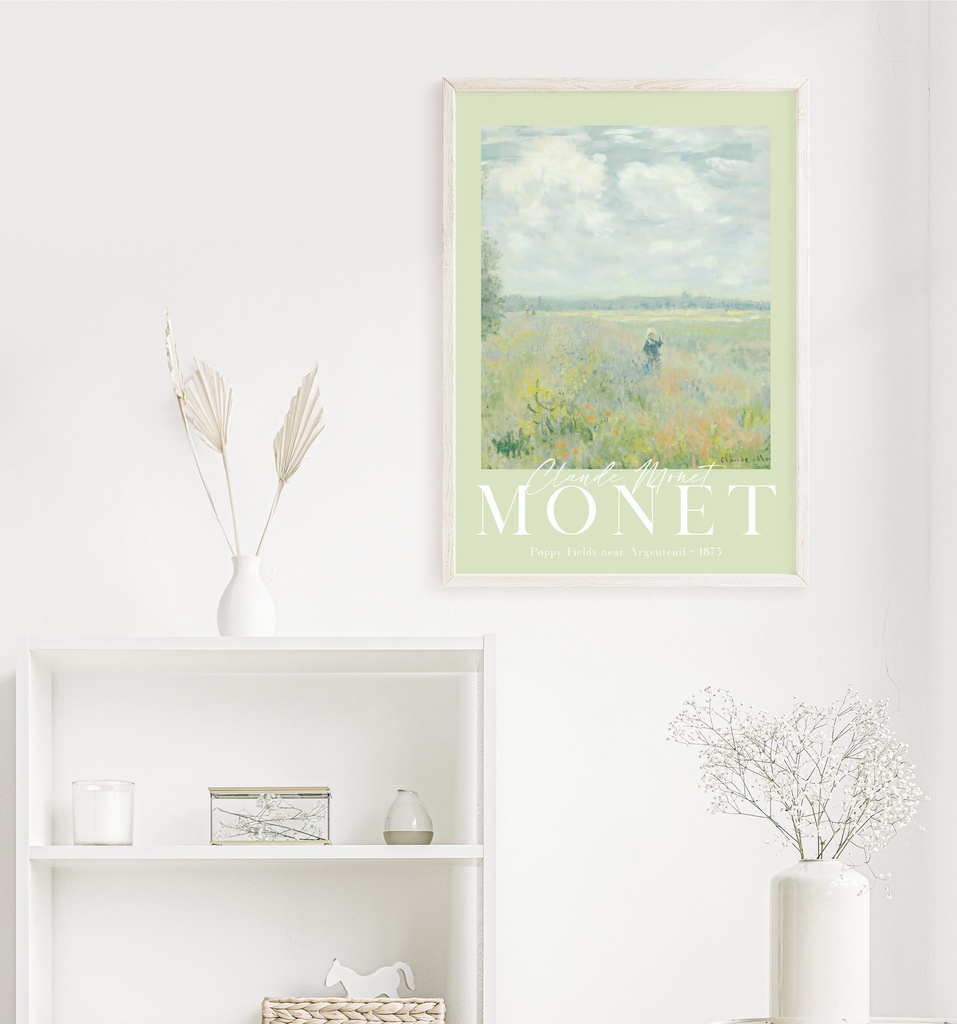 クロード・モネ "Poppy Fields near Argenteuil" アートポスター インテリアアート 有名絵画