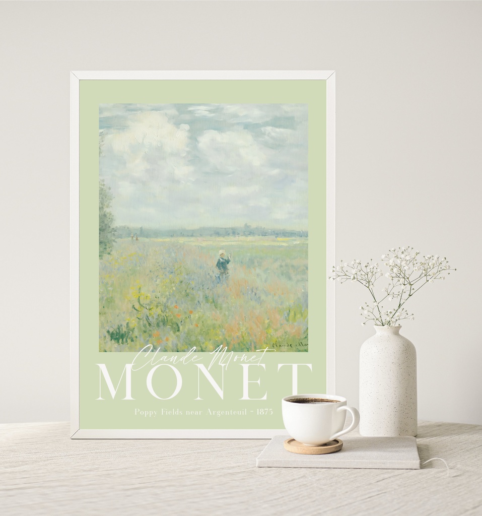 クロード・モネ "Poppy Fields near Argenteuil" アートポスター インテリアアート 有名絵画