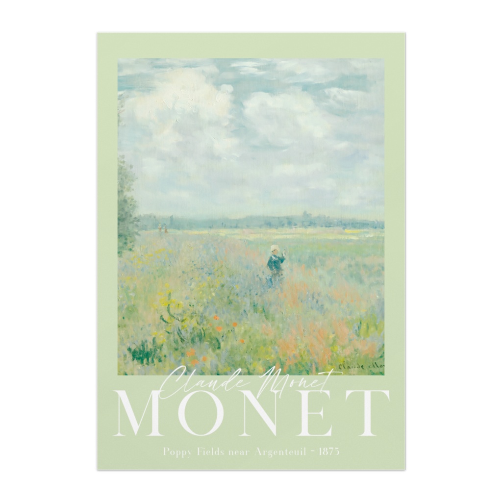 クロード・モネ "Poppy Fields near Argenteuil" アートポスター インテリアアート 有名絵画