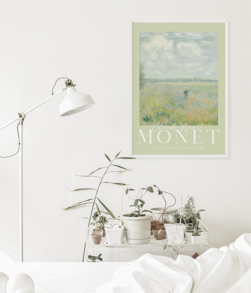 クロード・モネ "Poppy Fields near Argenteuil" アートポスター インテリアアート 有名絵画