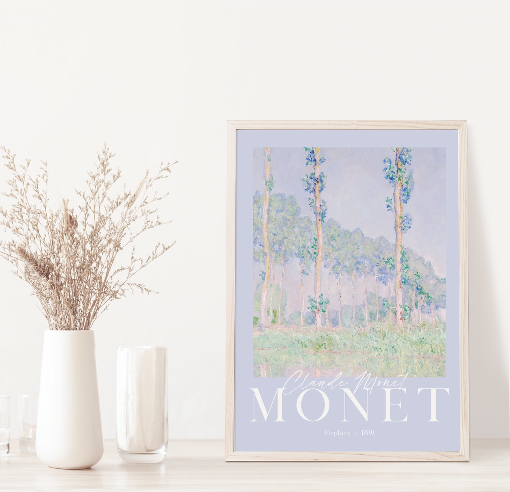 クロード・モネ "ポプラ" アートポスター インテリアアート 有名絵画
