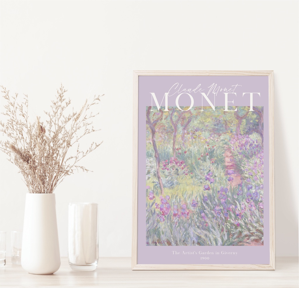 クロード・モネ "The Artist's Garden at Giverny" アートポスター インテリアアート